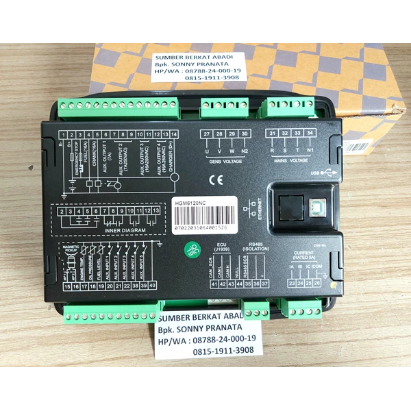 SMARTGEN HGM6120NC HGM 6120NC HGM 6120 NC GENERATOR CONTROLLER + AMF + ONE MAINS ONE GEN SYSTEM + RS48 - GENUINE