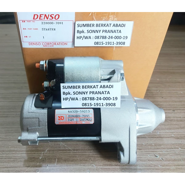 STARTER MOTOR 6A320-59213 228000-7091 12V 1.1 KW 9T for DENSO 2280007091 22800 70910 7091  6A32059213 6A320 59213