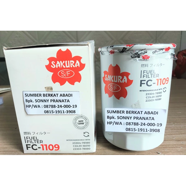 SAKURA FC-1109 FC1109 FC 1109 FUEL FILTER 23304-78180 CDL01-16010 23303-78180