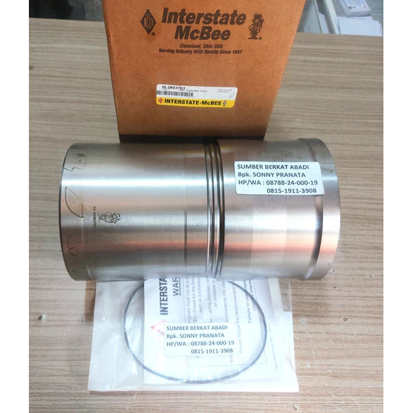 MCBEE INTERSTATE M-3803703 CYLINDER LINER M-3080760 WITH RUBBER GASKET M-3064627 M-3040882 M-3034816