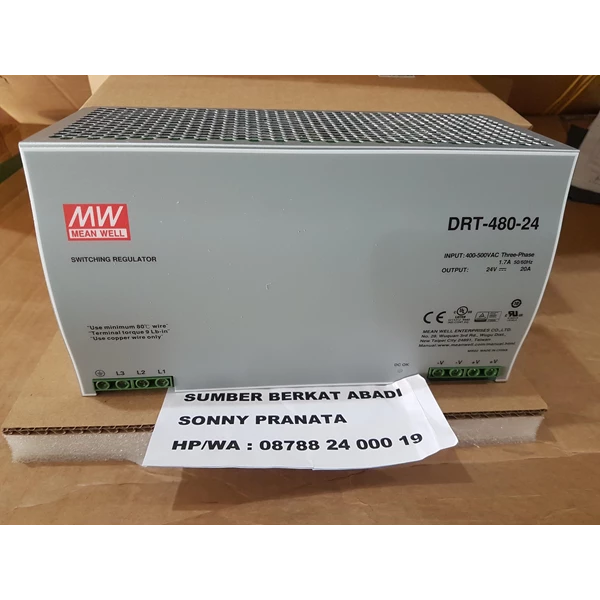 Power Supply Mean Well DRT-480-24