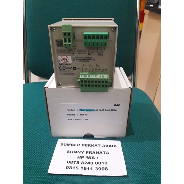 OVER CURRENT RELAY BROYCE CONTROL P9670