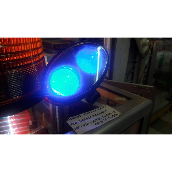 LAMPU SOROT FORKLIFT LED LIGHT BLUE ROUND SPOT 12-80VDC FORK LIFT LAMP - TOP QUALITY