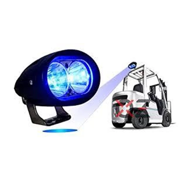 LAMPU SOROT FORKLIFT LED LIGHT BLUE ROUND SPOT 12-80VDC FORK LIFT LAMP - TOP QUALITY