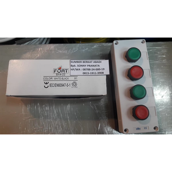Complete Box Push Button 4 Lamps IEC Standard 