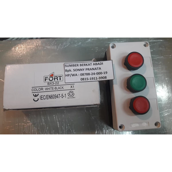 Complete Box Push Button 3 Lamps IEC Standard 