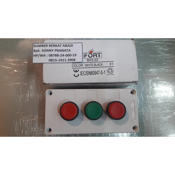Complete Box Push Button 3 Lamps IEC Standard 
