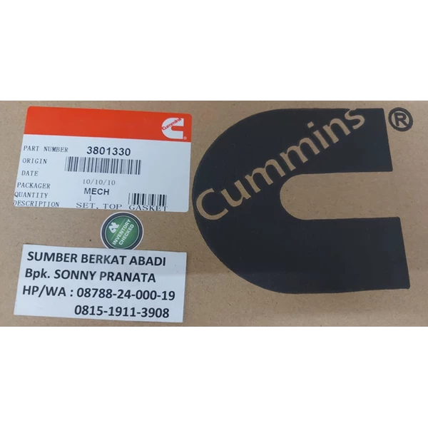 CUMMINS FULL TOP GASKET HEAD 3801330 GASKET UPPER NTA855
