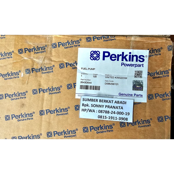 PERKINS 2643D644 FUEL INJECTION PUMP - GENUINE MADE IN UK