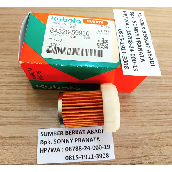 KUBOTA 6A320-59930 FUEL FILTER 6A32059930 6A320 59930 FILTER 6A320-5993-0 SOLAR 2011786 - GENUINE