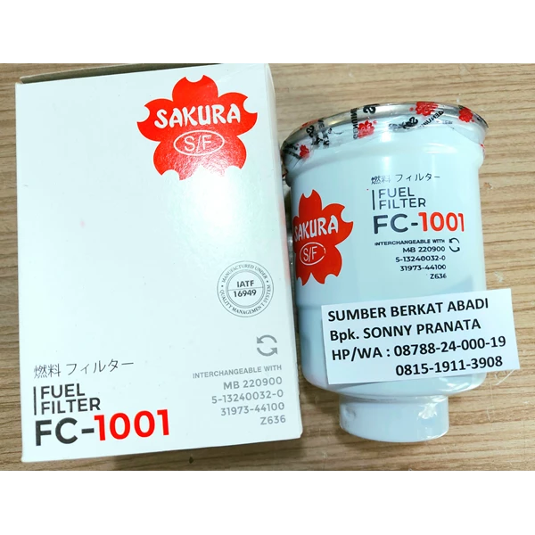 SAKURA FC-1001 FC 1001 FC1001 FUEL FILTER MB 220900 5-13240032-0 31973-44100 Z 636