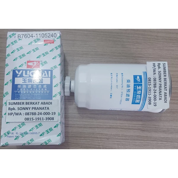 YUCHAI B7604-1105240 B76041105240 B7604 1105240 FUEL FILTER - GENUINE