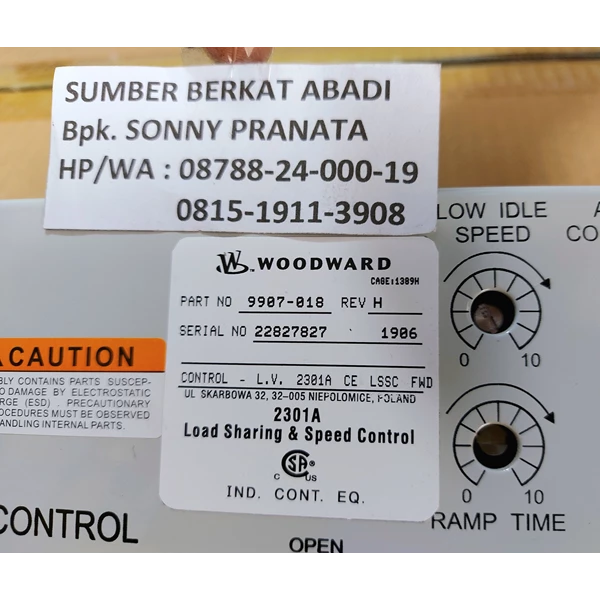 LOW VOLTAGE 2301A LOAD SHARING AND SPEED CONTROL 9907018 9907-018 9907 018 - NEW PRODUCT
