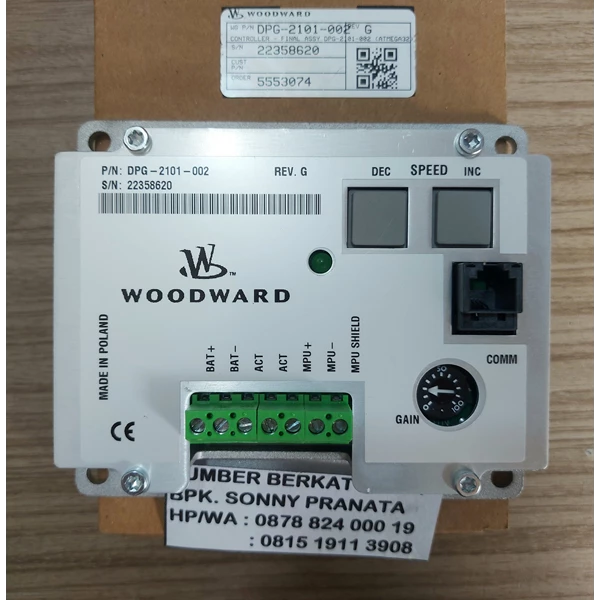 WOODWARD DPG-2101-002 SPEED CONTROLLER DPG2101002 MPU SPEED SENSING DPG 2101 002