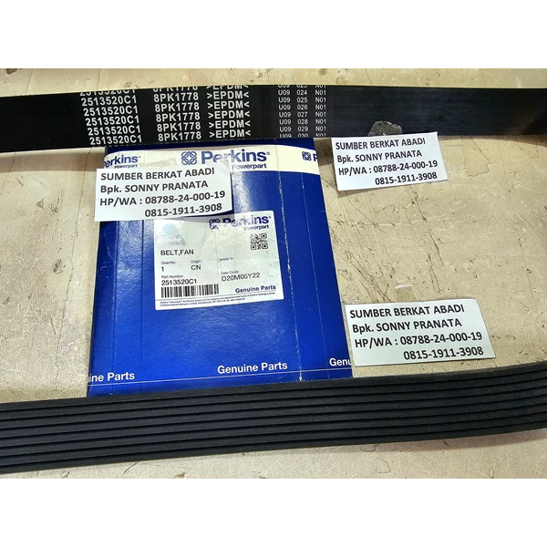 PERKINS 2513520C1 FAN BELT V-BELT 1833009C2 - 8PK1778 - ORIGINAL