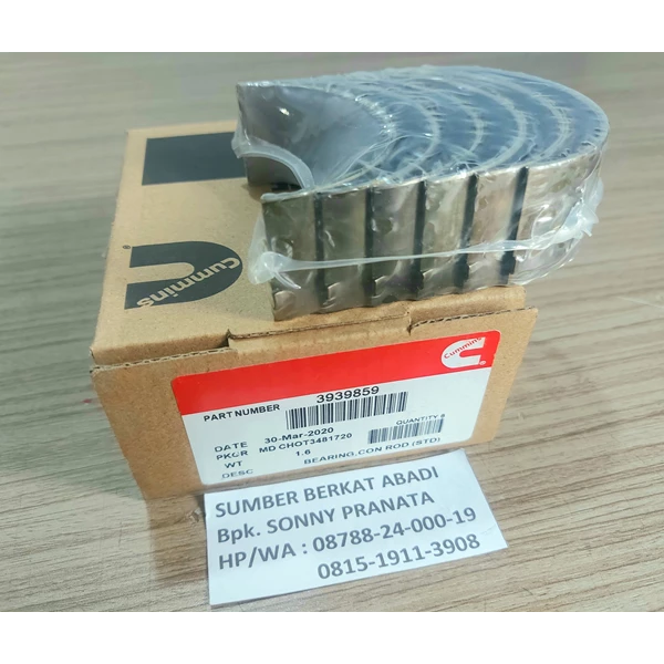 CUMMINS 3939859 3901170 UPPER CONROD BEARING CONNECTING ROD 6B ISB STD - 1 KOTAK ISI 6 BEARING - 4BT 6BT